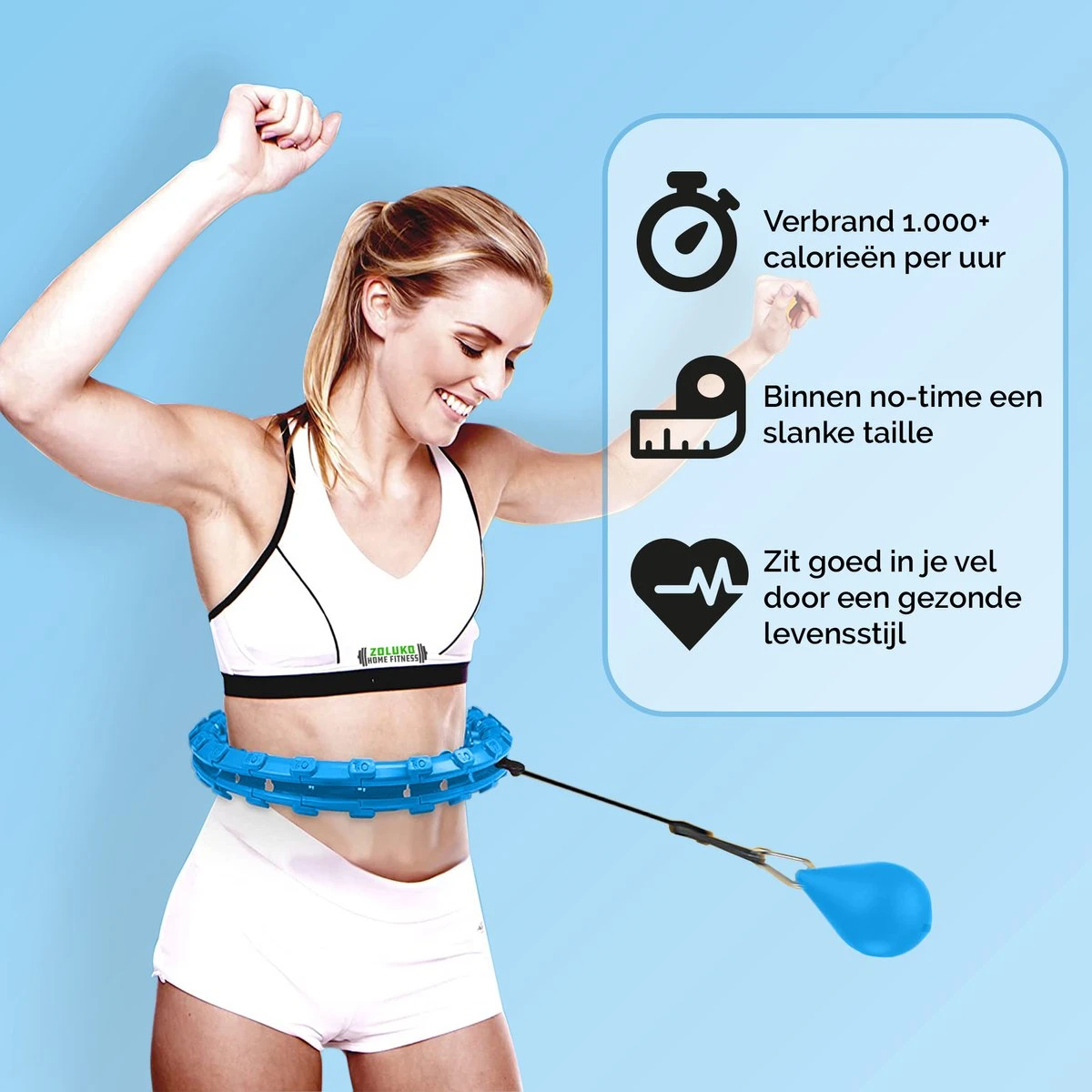 Zoluko Hoelahoep - Incl. E-Book - Hula Hoop - Hoepel - Hoelahoep Fitness - Hula Hoop Fitness - Fitness Hoepel - Weighted Hula Hoop - Weight Hoop - Hoelahoep Met Gewicht - Hoelahoep Volwassenen - Hoepel Fitness - Body Hoop - 1.7 KG - Blauw 6 Zoluko Hoelahoep - Incl. E-Book - Hula Hoop - Hoepel - Hoelahoep Fitness - Hula Hoop Fitness - Fitness Hoepel - Weighted Hula Hoop - Weight Hoop - Hoelahoep Met Gewicht - Hoelahoep Volwassenen - Hoepel Fitness - Body Hoop - 1.7 KG - Blauw - Afbeelding 6