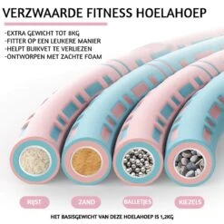 Breaking Limits Fitness Hoelahoep Voor Volwassenen – Gemaakt Van Roestvrij Staal, Zachte Foam En Anti-Zweet Buitenlaag – Sport Hoepel – Hula Hoop/ Weight Hoop – HoolaHoop – Roze – 94CM + 1 Tot 8 KG -FitForce Outlet Winkel 1200x1200 1068