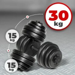 Physionics® Dumbells Halterset 2 X 15 KG (30 Kg) - Verstelbaar - 16 Losse Gewichten -FitForce Outlet Winkel 1200x1200 108