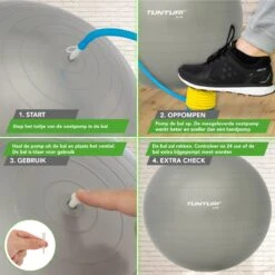 Tunturi Fitness Bal - Yoga Bal Inclusief Pomp - Pilates Bal - Zwangerschaps Bal - 55 Cm - Kleur: Zilver - Incl. Gratis Fitness App 8 Tunturi Fitness Bal - Yoga Bal Inclusief Pomp - Pilates Bal - Zwangerschaps Bal - 55 Cm - Kleur: Zilver - Incl. Gratis Fitness App -FitForce Outlet Winkel 1200x1200 1099