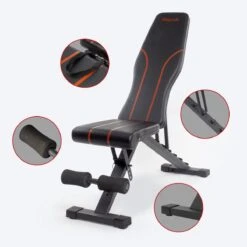 LifeGoods Fitness Halterbank - Verstelbaar - Inklapbaar - Zwart/Rood -FitForce Outlet Winkel 1200x1200 11