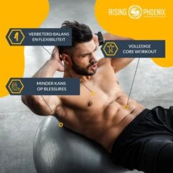 RP® Fitness Bal Yoga Zitbal Fitnessbal Gymbal Pilates Yogabal Balansbal - Tas, Steunring & Resistance Bands - Handpomp & Ebook -FitForce Outlet Winkel 1200x1200 1147