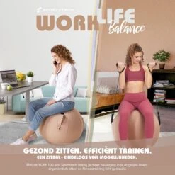 Sportstech Fitnessbal - Zitbal - Ergnomisch Voor Yoga, Pilates, Zwangerschap & Homegym - YOBA100 11 Sportstech Fitnessbal - Zitbal - Ergnomisch Voor Yoga, Pilates, Zwangerschap & Homegym - YOBA100 -FitForce Outlet Winkel 1200x1200 1167