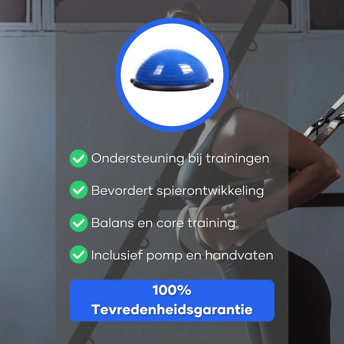 Luxari - Balanstrainer Pro - Balansbal - Inclusief Pomp En Weerstandsbanden - Ø 60 Cm - Balance Board - Yoga Balance Ball - Yoga Bal - Balans Bal - Balansbord 2 Luxari - Balanstrainer Pro - Balansbal - Inclusief Pomp En Weerstandsbanden - Ø 60 Cm - Balance Board - Yoga Balance Ball - Yoga Bal - Balans Bal - Balansbord - Afbeelding 2