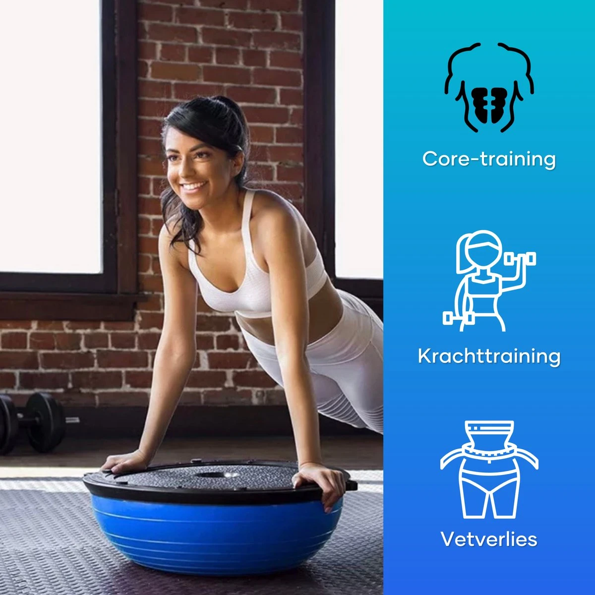 Luxari - Balanstrainer Pro - Balansbal - Inclusief Pomp En Weerstandsbanden - Ø 60 Cm - Balance Board - Yoga Balance Ball - Yoga Bal - Balans Bal - Balansbord 3 Luxari - Balanstrainer Pro - Balansbal - Inclusief Pomp En Weerstandsbanden - Ø 60 Cm - Balance Board - Yoga Balance Ball - Yoga Bal - Balans Bal - Balansbord - Afbeelding 3