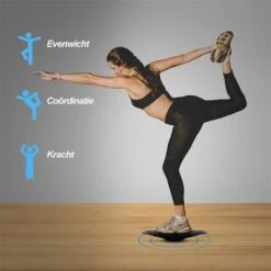 ScSports Balansplateau - Balansbord - Evenwichtsbord - Balans Bord - Ø Ca. 35.5 Cm - 5 Cm Hoog - Zwart-Geel -FitForce Outlet Winkel 1200x1200 1188