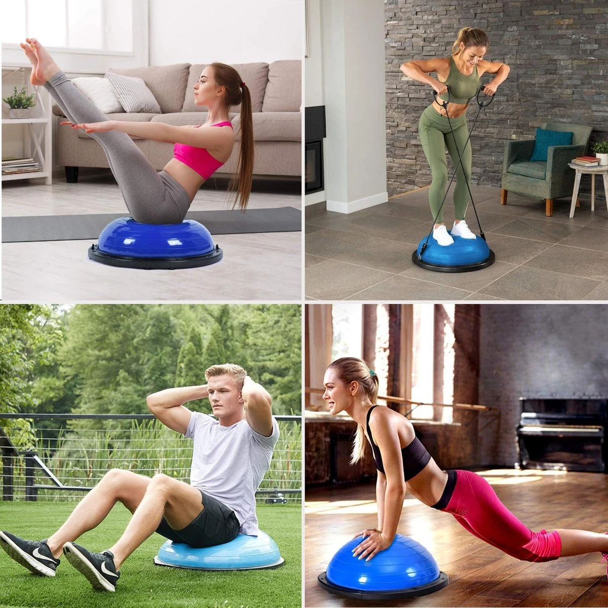 SWILIX ® Balanstrainer - Balance Board Met Weerstandsbanden - Balansbord Blauw 5 SWILIX ® Balanstrainer - Balance Board Met Weerstandsbanden - Balansbord Blauw - Afbeelding 5