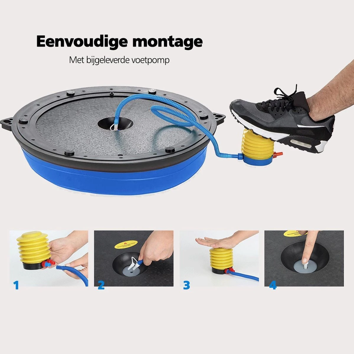 SWILIX ® Balanstrainer - Balance Board Met Weerstandsbanden - Balansbord Blauw 6 SWILIX ® Balanstrainer - Balance Board Met Weerstandsbanden - Balansbord Blauw - Afbeelding 6