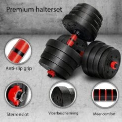 Sens Design Halterset Dumbell Set Gewichten Set Zwart - 30 Kg 10 Sens Design Halterset Dumbell Set Gewichten Set Zwart - 30 Kg -FitForce Outlet Winkel 1200x1200 128