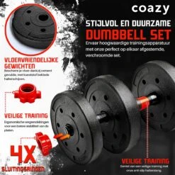 Coazy Dumbell En Barbell Set Verstelbaar - Dumbells - Gewichten Fitness - Halterstang Met Gewichten - Halter 9 Coazy Dumbell En Barbell Set Verstelbaar - Dumbells - Gewichten Fitness - Halterstang Met Gewichten - Halter -FitForce Outlet Winkel 1200x1200 131