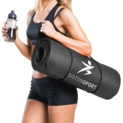 Siston Sport Fitnessmat - 183 X 61 X 1.5 Cm - Zwart - Met Draagtas -FitForce Outlet Winkel 1200x1200 1328