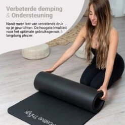 Yoga Mat Sportmat Fitnessmat Antislip NBR - 1 Cm Zwart -FitForce Outlet Winkel 1200x1200 1355