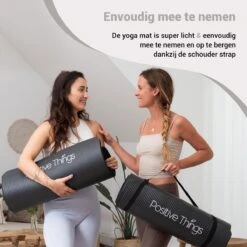 Yoga Mat Sportmat Fitnessmat Antislip NBR - 1 Cm Zwart -FitForce Outlet Winkel 1200x1200 1356