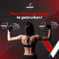 Venom Sports Verstelbare Dumbbell Set Tot 40kg – Professionele 2-in-1 Halterset Gewichten – Gebruiksvriendelijke Fitness Stang – Verstelbare Dumbbellset – Home Gym – Krachttraining – Rood -FitForce Outlet Winkel 1200x1200 142