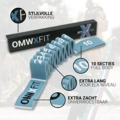 FITELASTIX® Premium Weerstandsband Lang - Full Body - Alles In 1 - Voor Elk Niveau - Resistance Band - Fitness Elastiek - Sport Elastiek Fitness - Met Handvatten - Inclusief Instructievideo's - Blauw -FitForce Outlet Winkel 1200x1200 1483