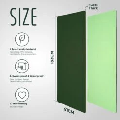 Saferell Yogamat - Groen - Gemaakt Van TPE - Antislip Hypoallergene Yogamat Met Draagband - 183 Cm X 61 Cm X 0,6 Cm 6 Saferell Yogamat - Groen - Gemaakt Van TPE - Antislip Hypoallergene Yogamat Met Draagband - 183 Cm X 61 Cm X 0,6 Cm -FitForce Outlet Winkel 1200x1200 1526
