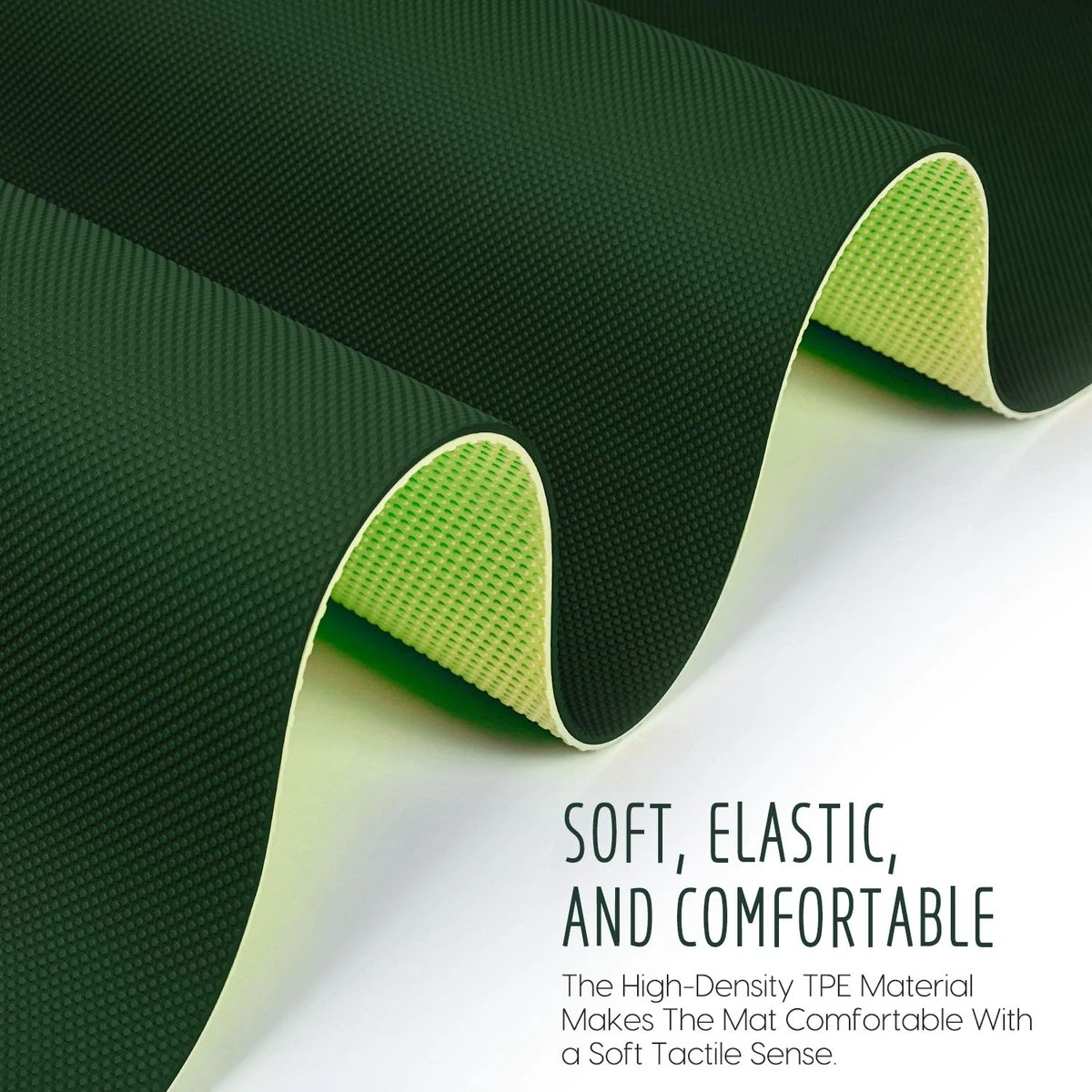 Saferell Yogamat - Groen - Gemaakt Van TPE - Antislip Hypoallergene Yogamat Met Draagband - 183 Cm X 61 Cm X 0,6 Cm 3 Saferell Yogamat - Groen - Gemaakt Van TPE - Antislip Hypoallergene Yogamat Met Draagband - 183 Cm X 61 Cm X 0,6 Cm - Afbeelding 3