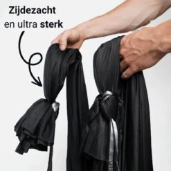 Therapeutische Hangmat YOGA ICON | Aerial Yoga | 280*150cm | Zwart | Inclusief Handige Draagtas En 1 Plafondhaak | Workout | Training En Ontspanning | -FitForce Outlet Winkel 1200x1200 1548