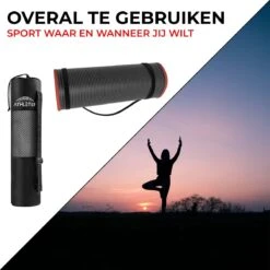 Tested By Athletes Pro II Fitnessmat + E-Book Met Oefeningen - 183 X 61 X 1cm NBR Foam - Oefenmat Met Draagtas- En Riem - Voor Fitnessoefeningen En Yoga Oefeningen -FitForce Outlet Winkel 1200x1200 1575