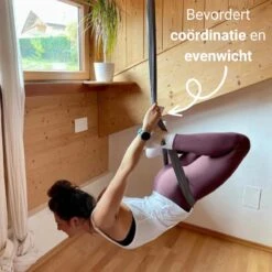 Therapeutische Hangmat YOGA ICON | Aerial Yoga | 280*150cm | Grijs | Inclusief Handige Draagtas En 1 Plafondhaak | Workout | Training En Ontspanning | -FitForce Outlet Winkel 1200x1200 1577