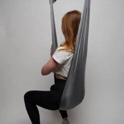 Therapeutische Hangmat YOGA ICON | Aerial Yoga | 280*150cm | Grijs | Inclusief Handige Draagtas En 1 Plafondhaak | Workout | Training En Ontspanning | -FitForce Outlet Winkel 1200x1200 1579