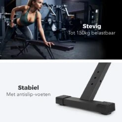 LifeGoods Fitness Halterbank - Verstelbaar - Inklapbaar - Zwart/Rood -FitForce Outlet Winkel 1200x1200 16