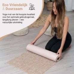 Yoga Mat Sportmat Fitnessmat Antislip Duurzaam Met Yoga Lessen - Beige -FitForce Outlet Winkel 1200x1200 1612