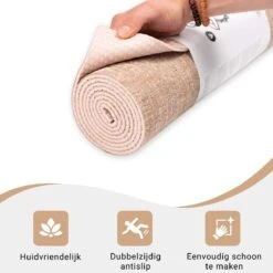 Yoga Mat Sportmat Fitnessmat Antislip Duurzaam Met Yoga Lessen - Beige -FitForce Outlet Winkel 1200x1200 1614