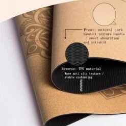 Merkloos TDR - Yoga Mat Met Tas- Natuurlijk Kurk En TPE - Vrij Van Schadelijke Stoffen, Hypoallergeen En 100% (biologisch) Afbreekbaar - Zeer Geschikt Voor Yin Yoga En Kundalini Yoga Met Draagtas En Draagband- 183x66x0,5 Cm - Mandala Bloem -FitForce Outlet Winkel 1200x1200 1621