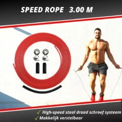Professioneel Crossfit & Fitness Springtouw – Jump Rope – Speedrope – Verstelbaar – Rood -FitForce Outlet Winkel 1200x1200 1640