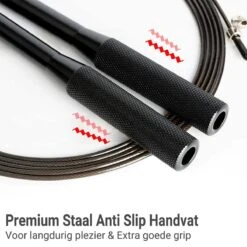 Positive Things Professioneel Crossfit & Fitness Springtouw – Jump Rope – Speedrope – Verstelbaar – Zwart -FitForce Outlet Winkel 1200x1200 1646