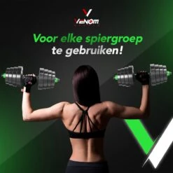Venom Sports Verstelbare Dumbbell Set Tot 20kg - Professionele 2-in-1 Halterset Gewichten - Gebruiksvriendelijke Fitness Stang - Groen -FitForce Outlet Winkel 1200x1200 172