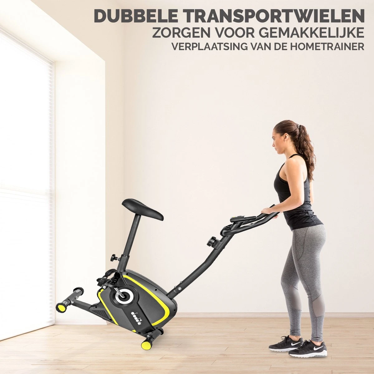 Hometrainer Fitness Fiets Met Verstelbaar Zadel En Hartslagsensor 3 Hometrainer Fitness Fiets Met Verstelbaar Zadel En Hartslagsensor - Afbeelding 3