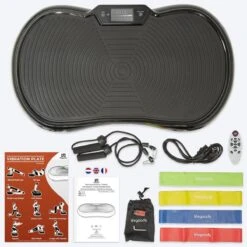 LifeGoods Trilplaat - Bluetooth Speaker - 180 Niveaus - Fitness Weerstandskabels - Afstandsbediening - Zwart -FitForce Outlet Winkel 1200x1200 1756