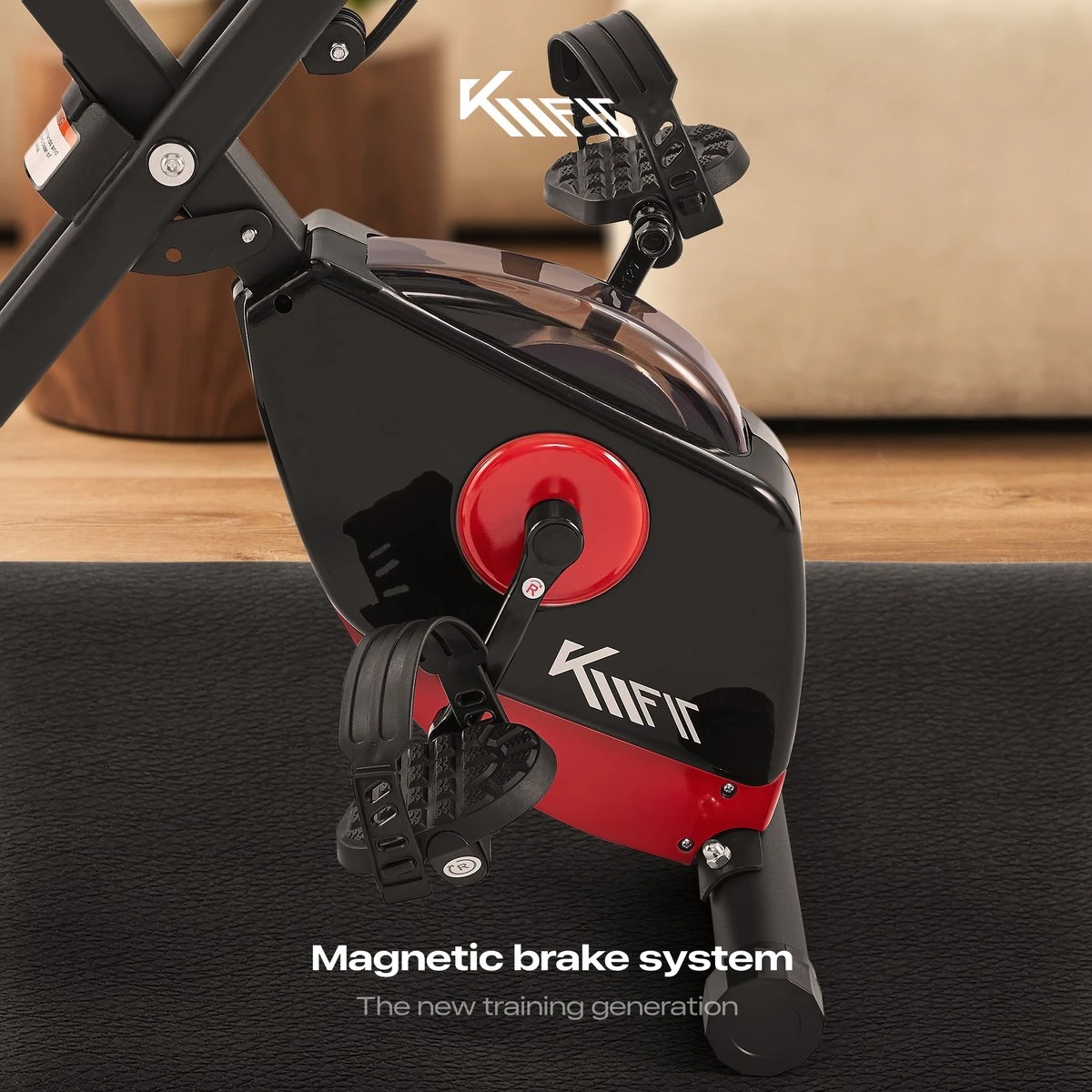 KM-Fit Hometrainer, Fitnessfiets, Opvouwbare Fitnessfiets, Tot 100kg 9 KM-Fit Hometrainer, Fitnessfiets, Opvouwbare Fitnessfiets, Tot 100kg - Afbeelding 9