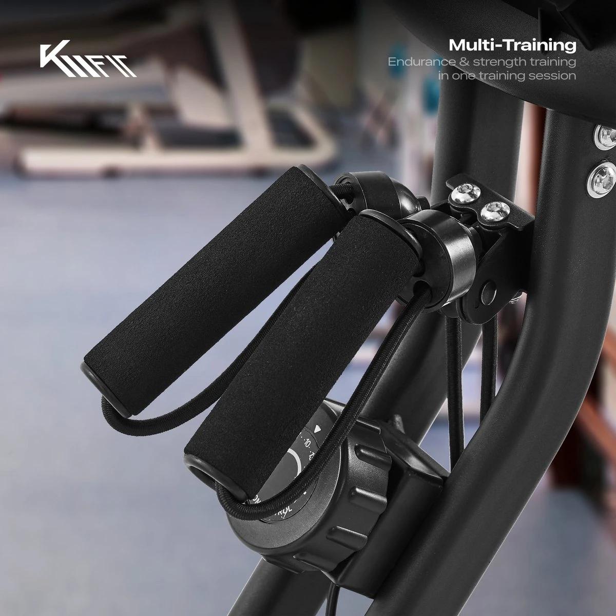 KM-Fit Hometrainer, Fitnessfiets, Opvouwbare Fitnessfiets, Tot 100kg 12 KM-Fit Hometrainer, Fitnessfiets, Opvouwbare Fitnessfiets, Tot 100kg - Afbeelding 12