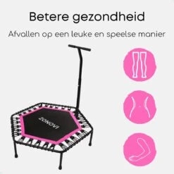 Zonovi Fitness Trampoline 250 Kilo – Mini Trampoline – Kleine Trampoline – Sport Trampoline – Met Elastieken – Zwart – Roze – 106 Cm – 42 Inch. -FitForce Outlet Winkel 1200x1200 1794