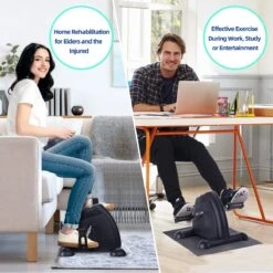 Uten - Mini Bureaufiets - Stoelfiets - Met Computer Deskbike - Bewegingstrainer Met Verstelbare Weerstand - Met LCD Display Inclusief Anti-Slipmat Mini Hometrainer - (6 Functies - Zwart) -FitForce Outlet Winkel 1200x1200 1826