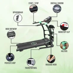 FitBoostR Loopband Inklapbaar 14 Km/h Fitness - Met Massageriem En Hartslagfunctie 13 FitBoostR Loopband Inklapbaar 14 Km/h Fitness - Met Massageriem En Hartslagfunctie -FitForce Outlet Winkel 1200x1200 1904