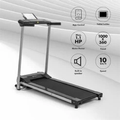 Klarfit Treado Active Loopband - 10 Km/h - 1PK - 36 X 100 Cm - Bluetooth - Trainingscomputer Met Tablethouder - Touch-display -FitForce Outlet Winkel 1200x1200 1927