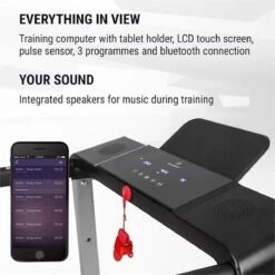 Klarfit Treado Active Loopband - 10 Km/h - 1PK - 36 X 100 Cm - Bluetooth - Trainingscomputer Met Tablethouder - Touch-display -FitForce Outlet Winkel 1200x1200 1929