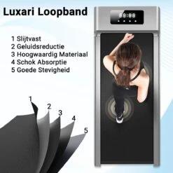 Luxari - Elektrische Loopband - Afstandsbediening - 2 HP Motor - LED Display - Treadmill - Hometrainer - Thuis Trainen 10 Luxari - Elektrische Loopband - Afstandsbediening - 2 HP Motor - LED Display - Treadmill - Hometrainer - Thuis Trainen -FitForce Outlet Winkel 1200x1200 1932