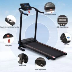 YJZQ Opvouwbare Loopband Voor Thuis - 1.5HP Elektrisch Gemotoriseerde Loopband Running Exercise Machine Met LCD-scherm -1-12KM / H - 12 Programma's Met Telefoonhouder Voor Home Gym Fitness Workout Jogging Walking-Black 20 YJZQ Opvouwbare Loopband Voor Thuis - 1.5HP Elektrisch Gemotoriseerde Loopband Running Exercise Machine Met LCD-scherm -1-12KM / H - 12 Programma's Met Telefoonhouder Voor Home Gym Fitness Workout Jogging Walking-Black -FitForce Outlet Winkel 1200x1200 1940