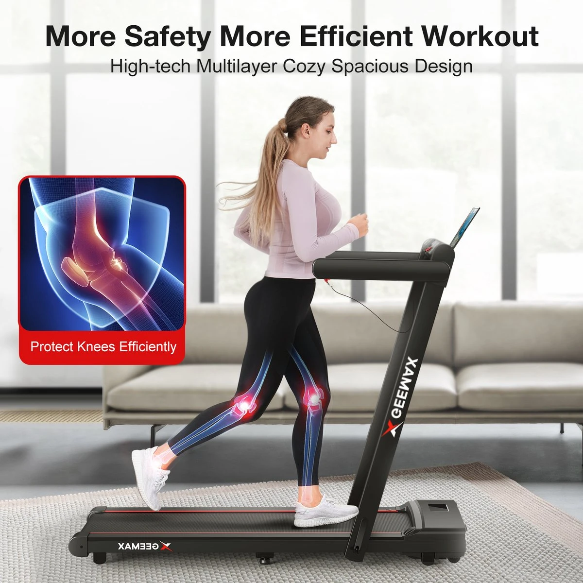 Merkloos Loopband - 2 In 1 Opvouwbare Draagbare Loopband - Elektrische Loopband - Met Monitor - Antislip - Verplaatsen En Op Te Bergen - Voor Thuis En Kantoor Gym 1-16 Km/u - 3.0HP - Zwart(excl.Smeerolie) 9 Merkloos Loopband - 2 In 1 Opvouwbare Draagbare Loopband - Elektrische Loopband - Met Monitor - Antislip - Verplaatsen En Op Te Bergen - Voor Thuis En Kantoor Gym 1-16 Km/u - 3.0HP - Zwart(excl.Smeerolie) - Afbeelding 9