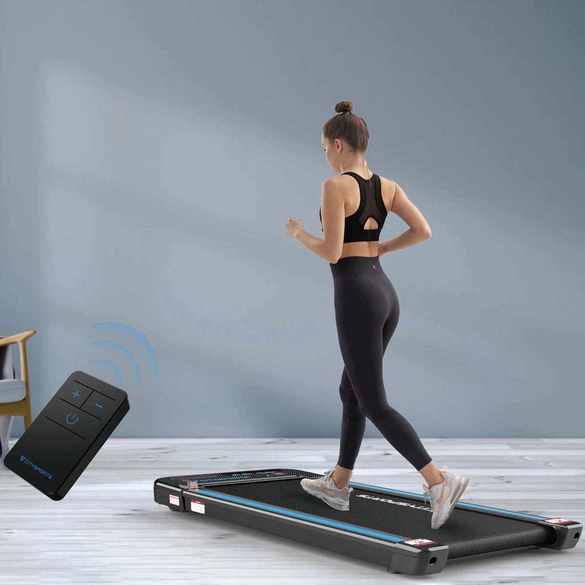 Merkloos CITYSPORTS Loopband, Elektrisch, Motor 440 W, Instelbare Snelheid, LCD-scherm En Calorieënteller, Geïntegreerde Bluetooth-luidspreker, Ultradun En Stil, Voor Thuis/kantoor 1 Merkloos CITYSPORTS Loopband, Elektrisch, Motor 440 W, Instelbare Snelheid, LCD-scherm En Calorieënteller, Geïntegreerde Bluetooth-luidspreker, Ultradun En Stil, Voor Thuis/kantoor