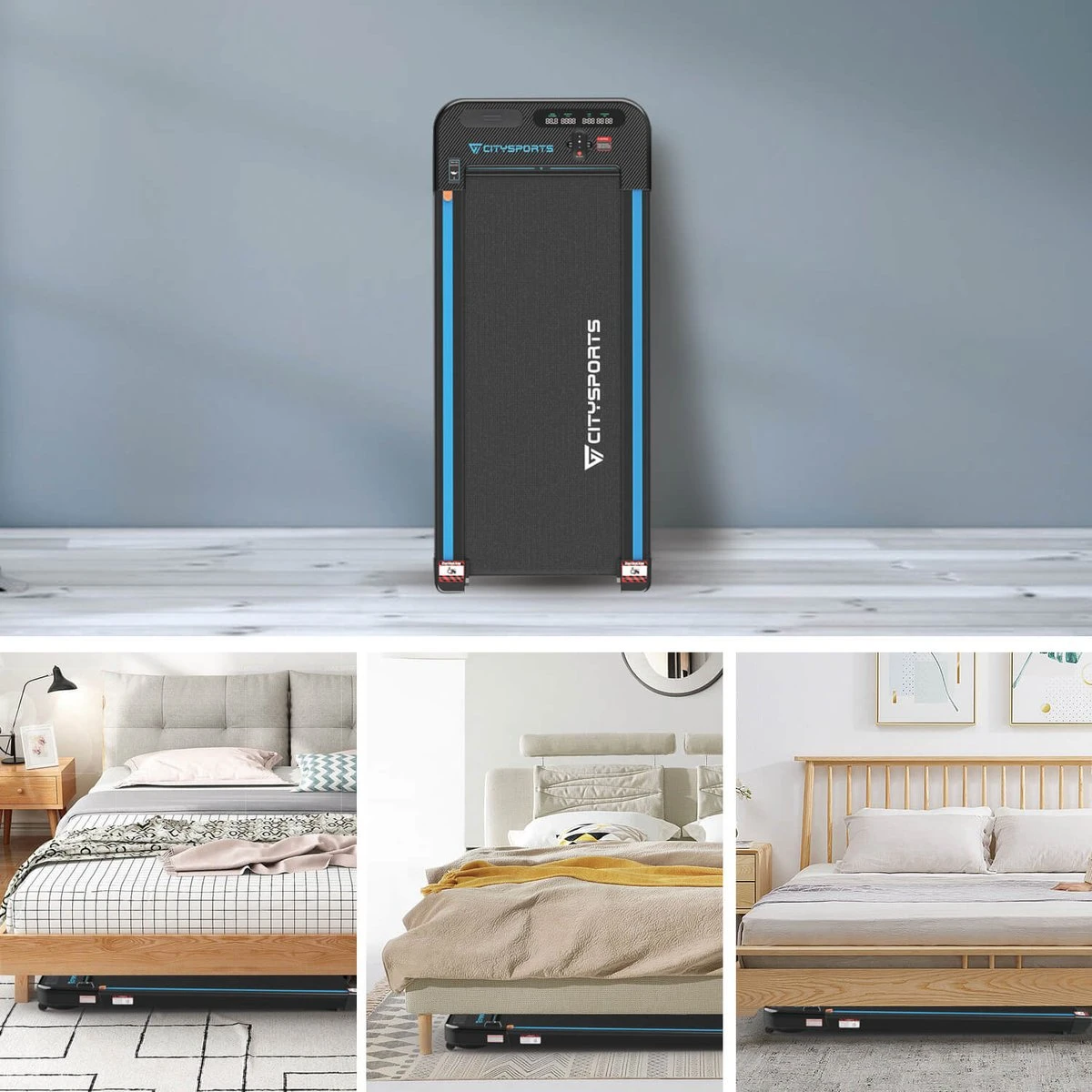 Merkloos CITYSPORTS Loopband, Elektrisch, Motor 440 W, Instelbare Snelheid, LCD-scherm En Calorieënteller, Geïntegreerde Bluetooth-luidspreker, Ultradun En Stil, Voor Thuis/kantoor 8 Merkloos CITYSPORTS Loopband, Elektrisch, Motor 440 W, Instelbare Snelheid, LCD-scherm En Calorieënteller, Geïntegreerde Bluetooth-luidspreker, Ultradun En Stil, Voor Thuis/kantoor - Afbeelding 8