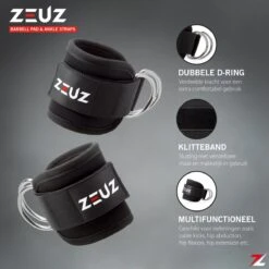 ZEUZ® Barbell Pad & 2 Stuks Enkelband Straps Fitness Set – Ankle Cuff Strap & Nekbeschermer – Zwart -FitForce Outlet Winkel 1200x1200 1986