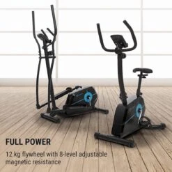 Klarfit Tauon Fiets Hometrainer - LC-display - Trainingscomputer - Tablethouder - Q-factor Van 22 Cm - 12 Kg Vliegwielmassa -FitForce Outlet Winkel 1200x1200 2009