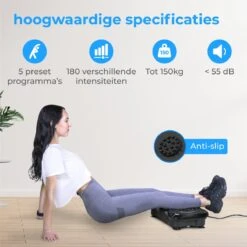 Nuvance - Trilplaat Fitness - Met Bluetooth Speaker - Incl Stretchbands - Voor Benen En Bloedsomloop - Trainingsapparatuur Voor Uithoudingstraining -FitForce Outlet Winkel 1200x1200 2092