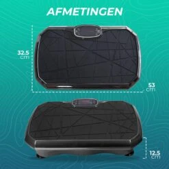 Luxari - Trilplaat Pro - Bluetooth Speaker - 5 Trainingsprogramma's & 180 Niveaus - 2 Fitness Weerstandskabels - Afstandsbediening - Zwart -FitForce Outlet Winkel 1200x1200 2106